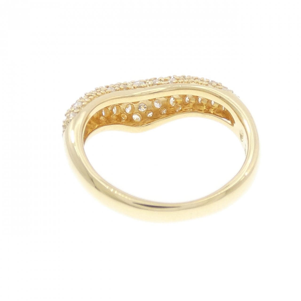 750YG パヴェ ダイヤモンド リング 0.53CT