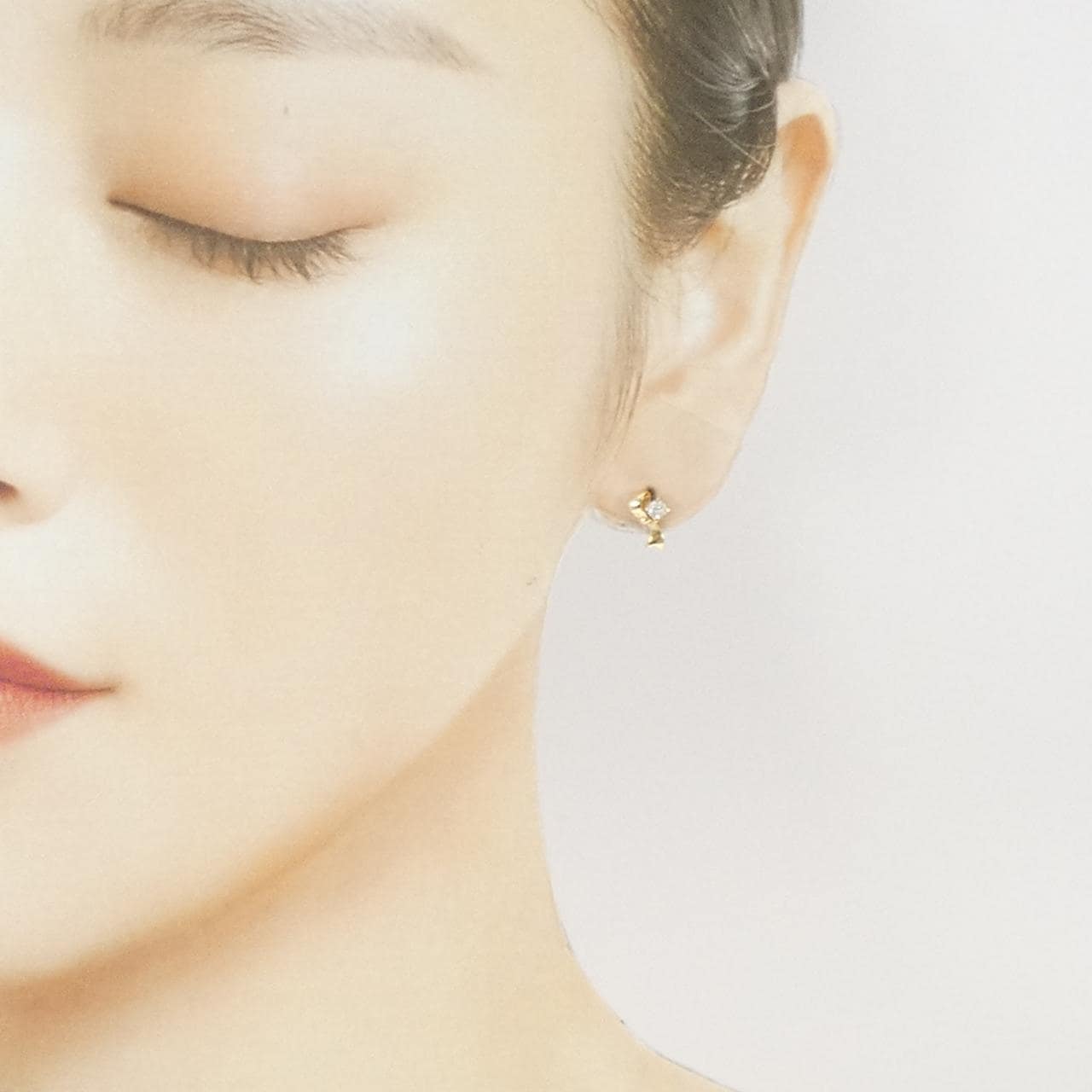 K18YG ダイヤモンド ピアス 0.16CT