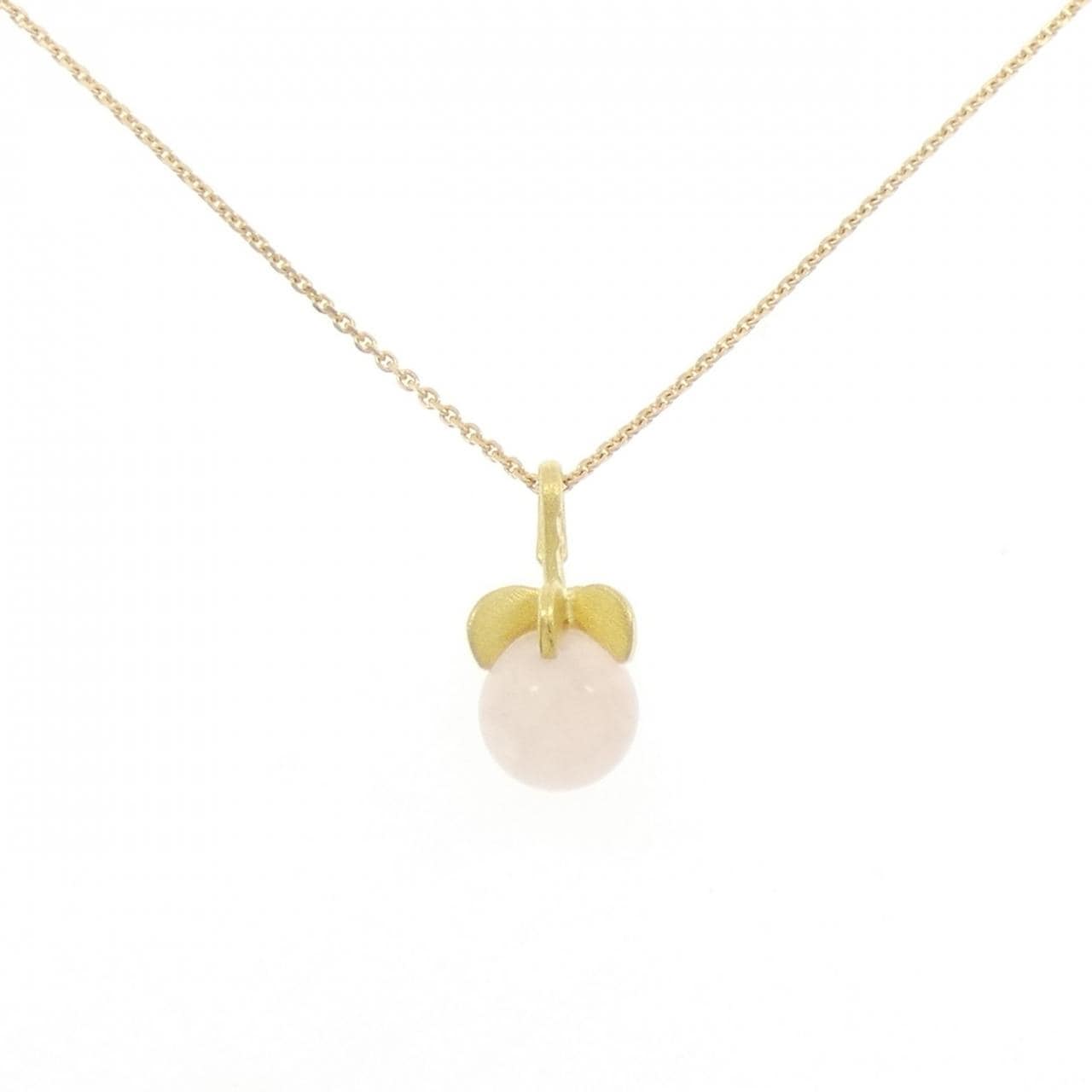 750YG ローズクオーツ ネックレス