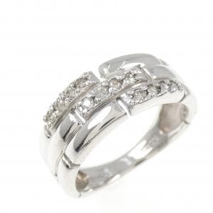 K18WG ダイヤモンド ピンキー リング 0.08CT