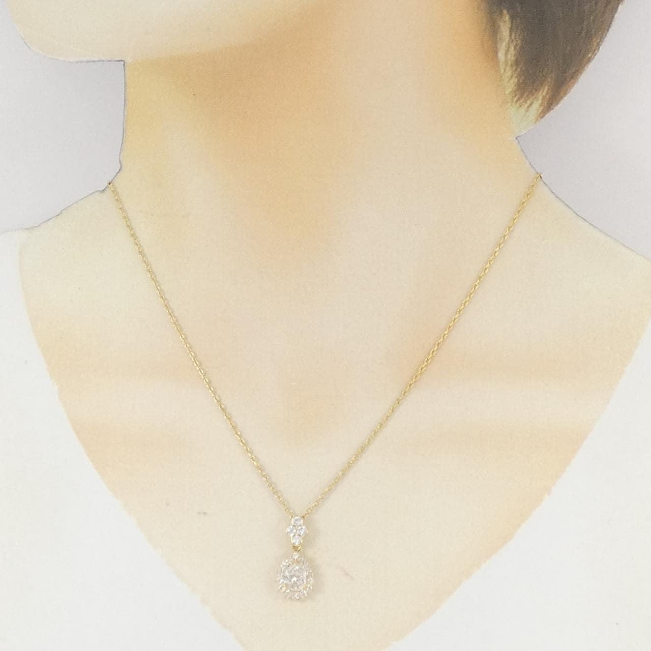 K18YG ダイヤモンド ネックレス 1.32CT