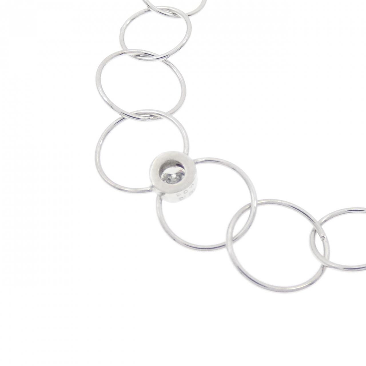 K18WG ダイヤモンド ネックレス 0.06CT