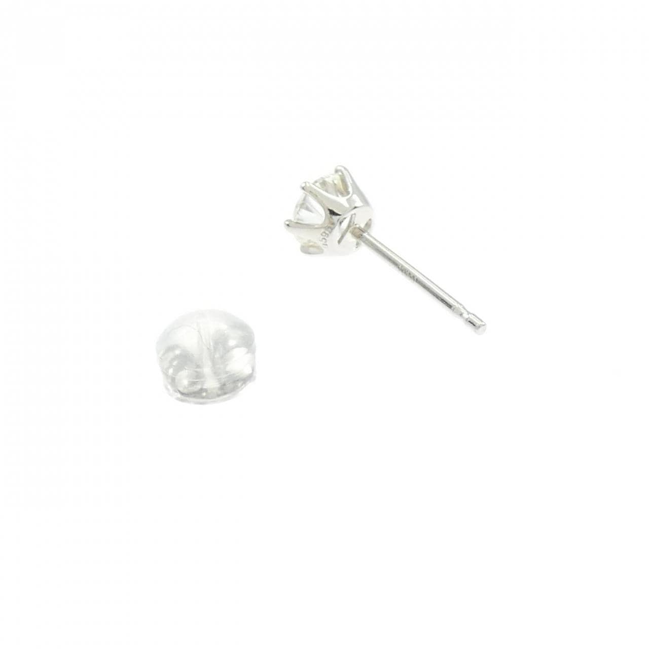 PT900 ダイヤモンド ピアス 0.595CT K VS2 Good 片耳