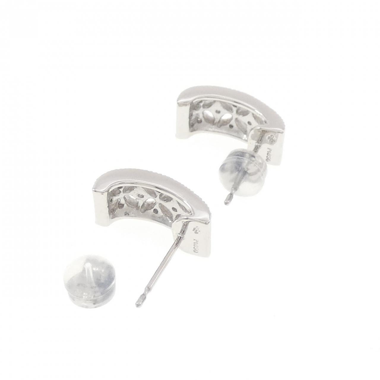 PT850/PT900 フラワー ダイヤモンド ピアス 0.20CT