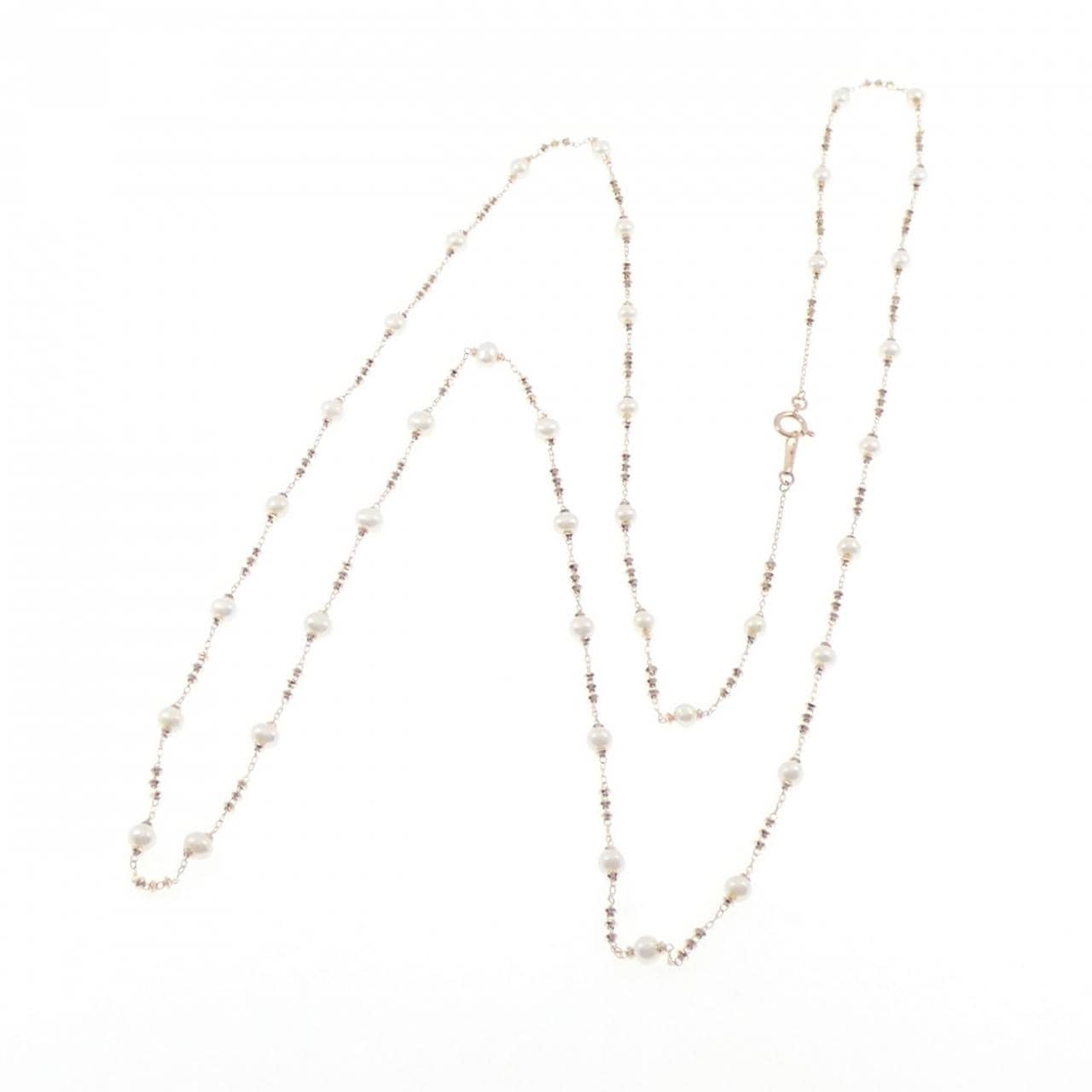 K18PG 淡水パール ネックレス