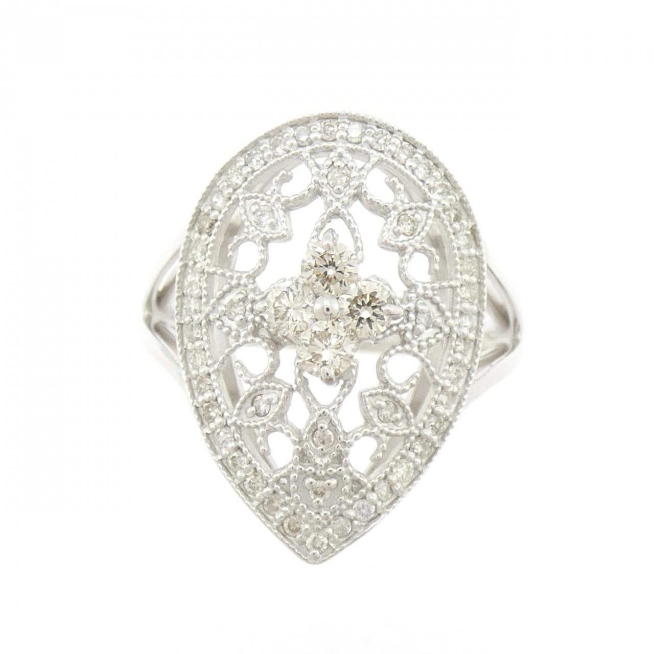 K18WG ダイヤモンド リング 0.50CT