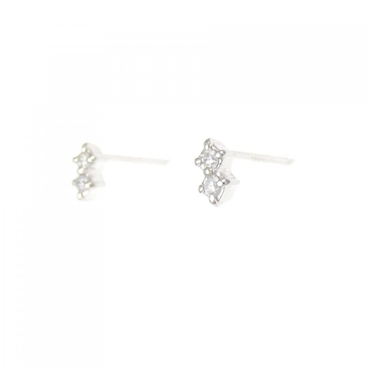 PT900 ダイヤモンド ピアス 0.08CT