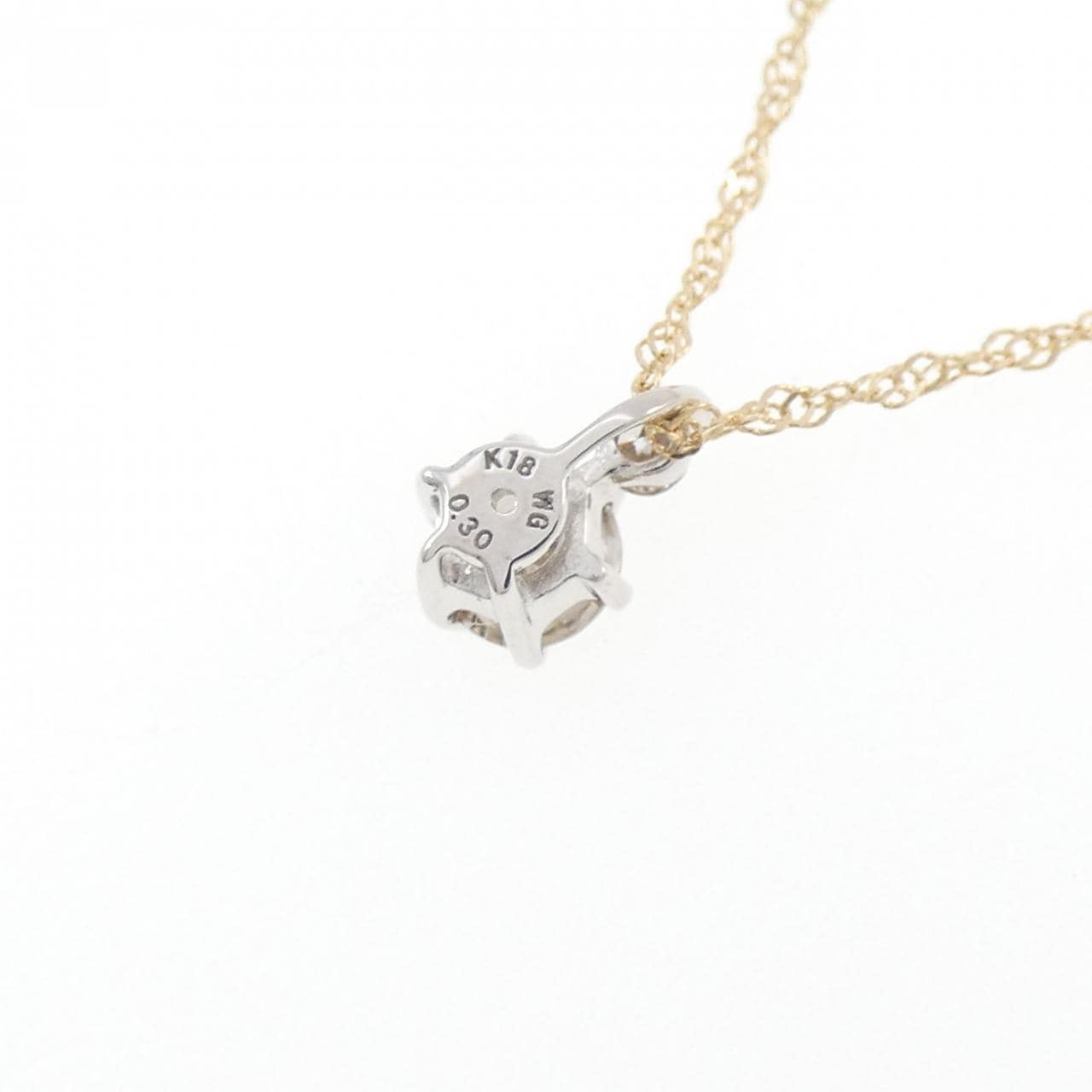 K18WG/K18YG ダイヤモンド ネックレス 0.30CT