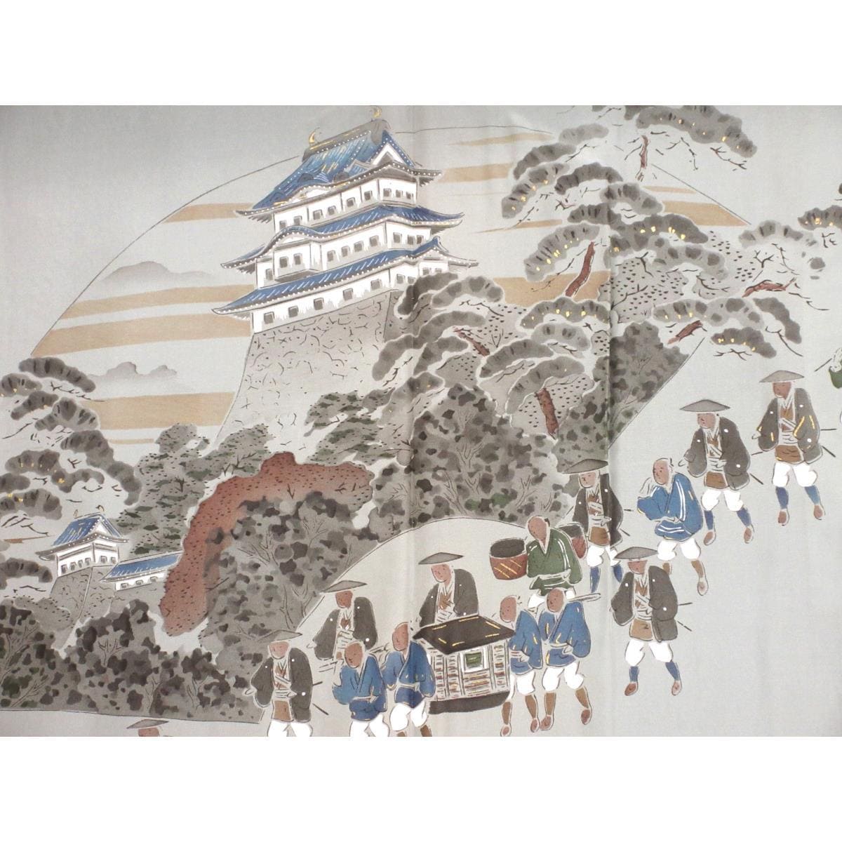 【未使用品】男物　お召織　きもの・羽織　２点セット