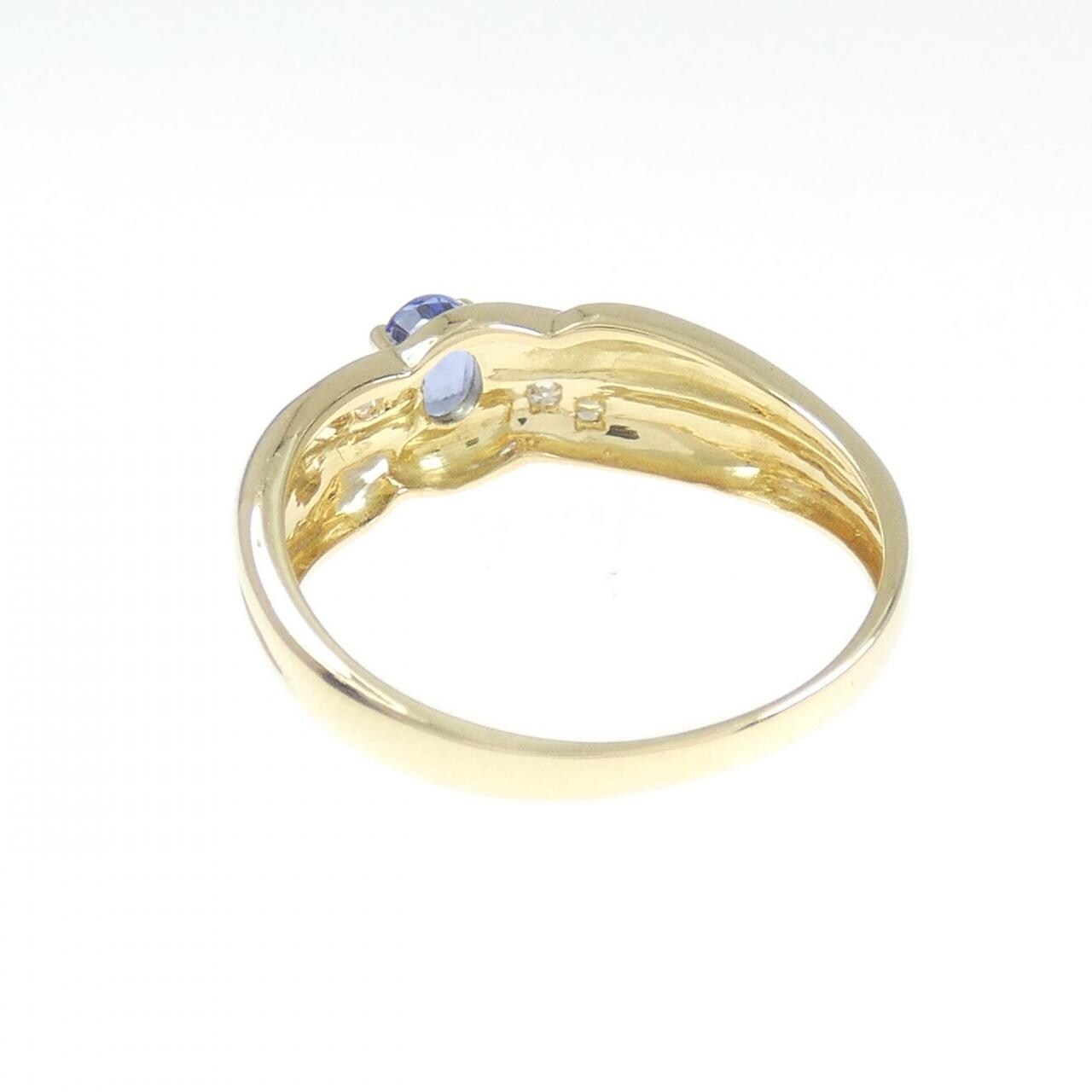 18KYG サファイヤ リング 0.30CT