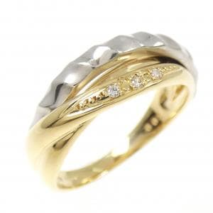 K18YG/PT900 ダイヤモンド リング 0.02CT