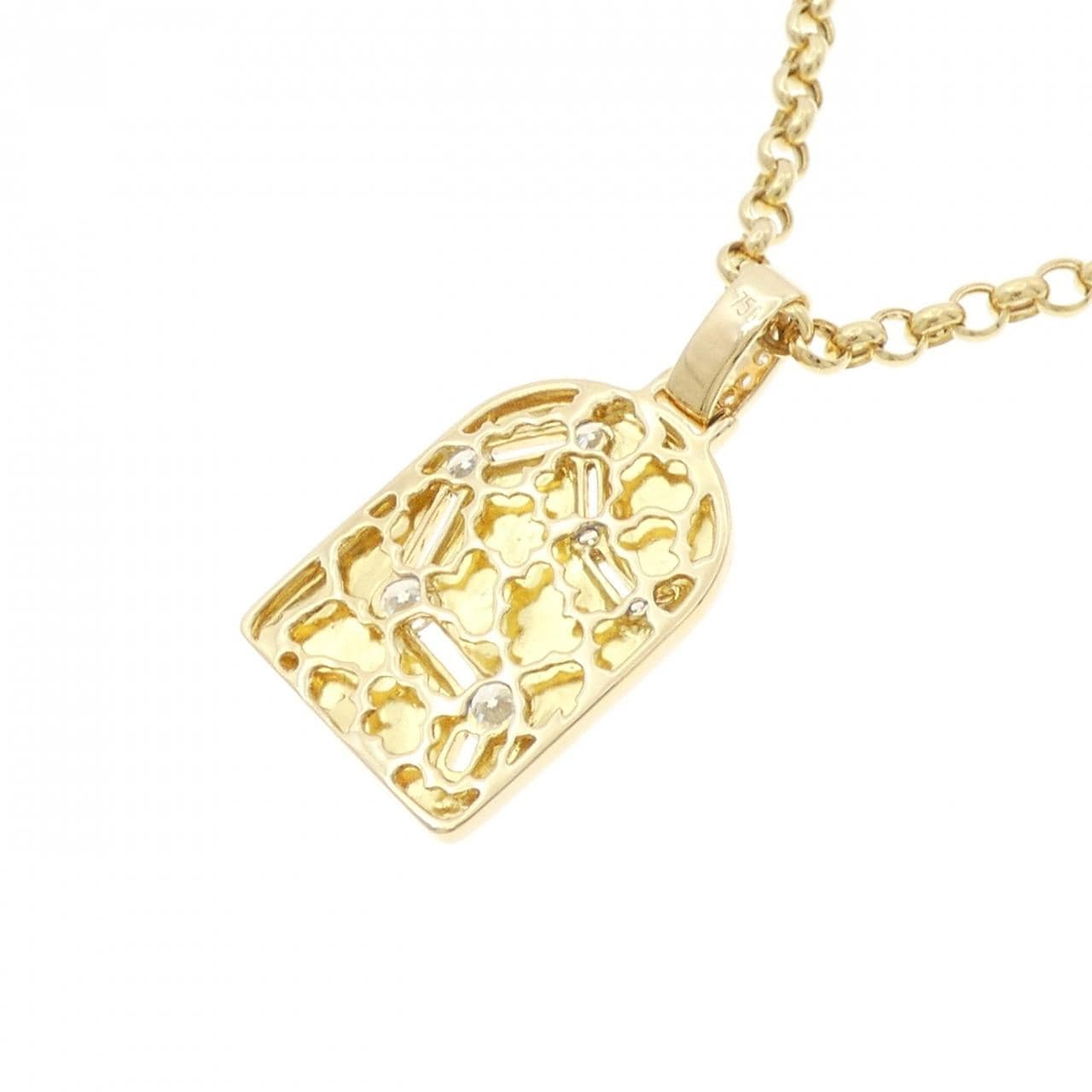 750YG/K18YG ダイヤモンド ネックレス 0.78CT