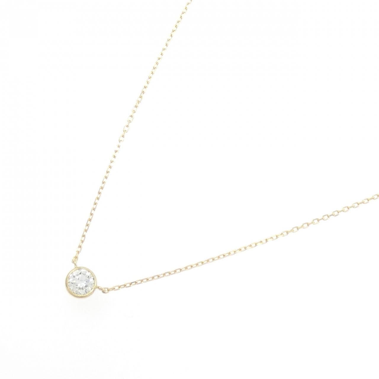 K18YG ソリティア ダイヤモンド ネックレス 0.314CT