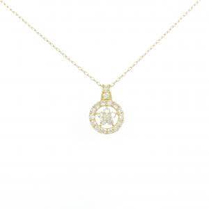 K18YG フラワー ダイヤモンド ネックレス 0.27CT