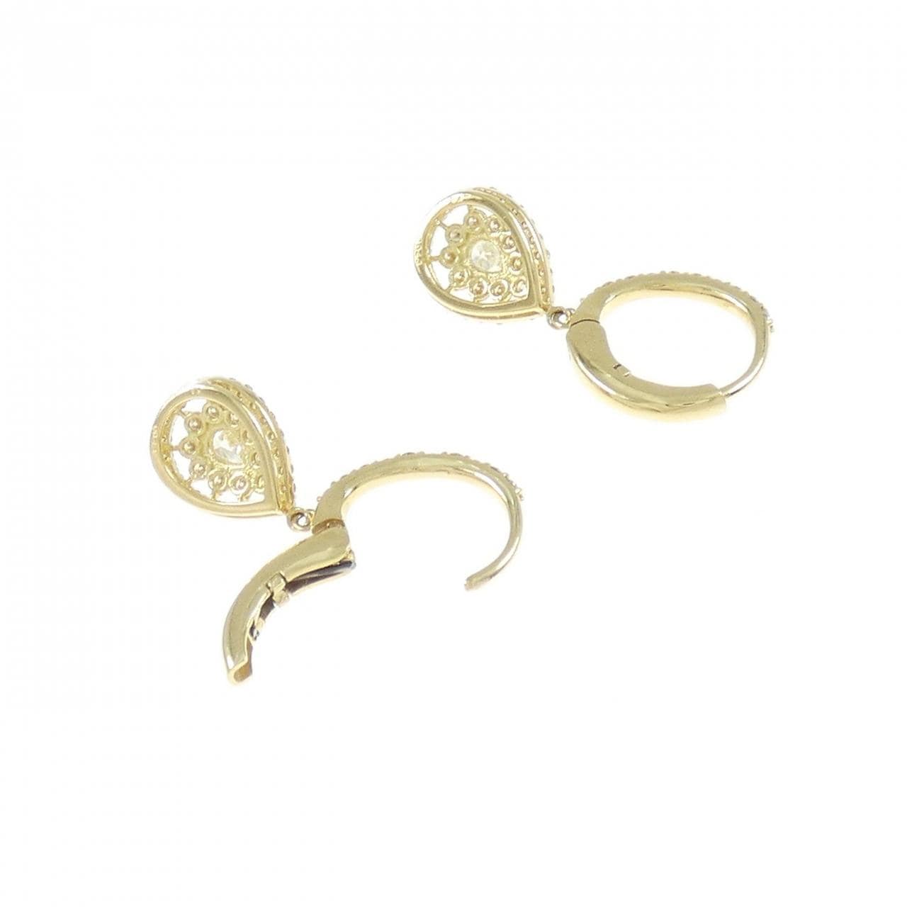 [BRAND NEW] K18YG Diamond earrings 0.86CT