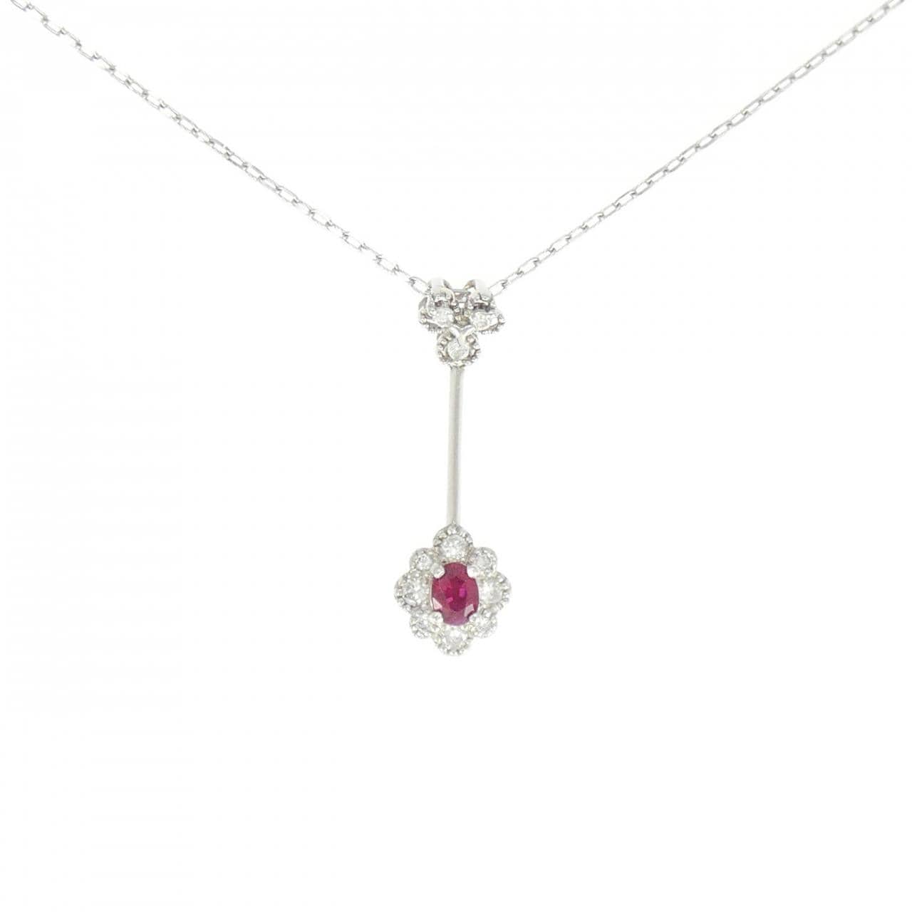 PT900/PT850紅寶石項鏈0.23CT