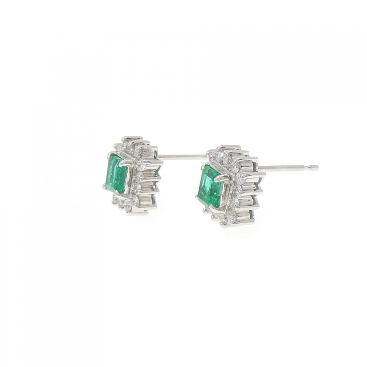 PT900 エメラルド ピアス 0.67CT