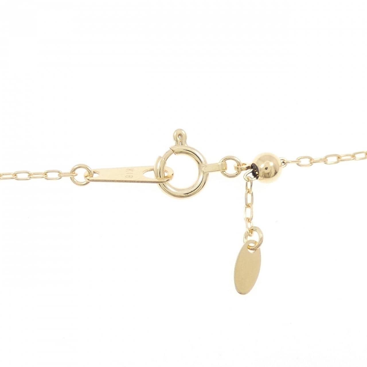 K24YG/K18YG ソリティア ダイヤモンド ネックレス 0.7CT