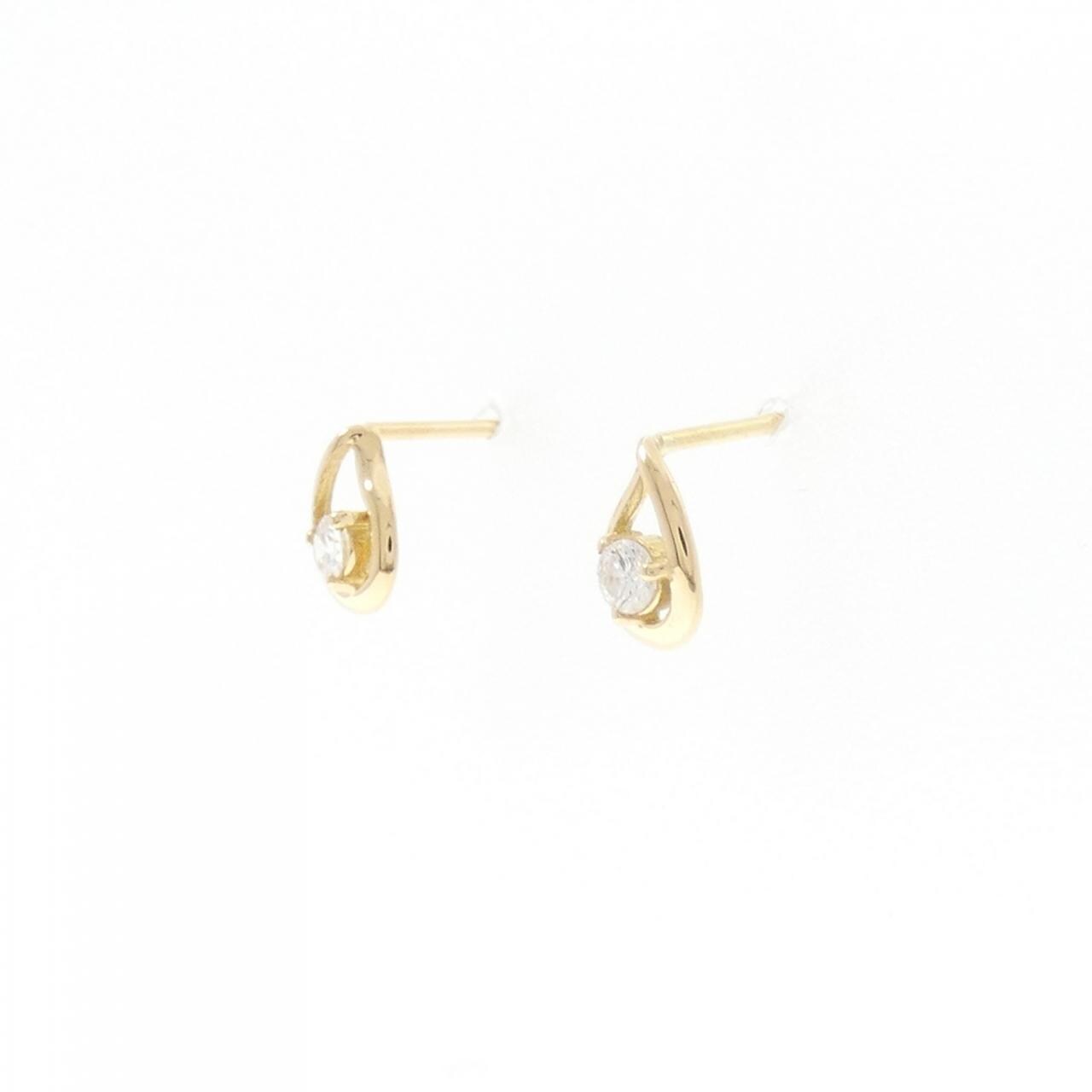 【リメイク】K18YG ダイヤモンド ピアス 0.10CT