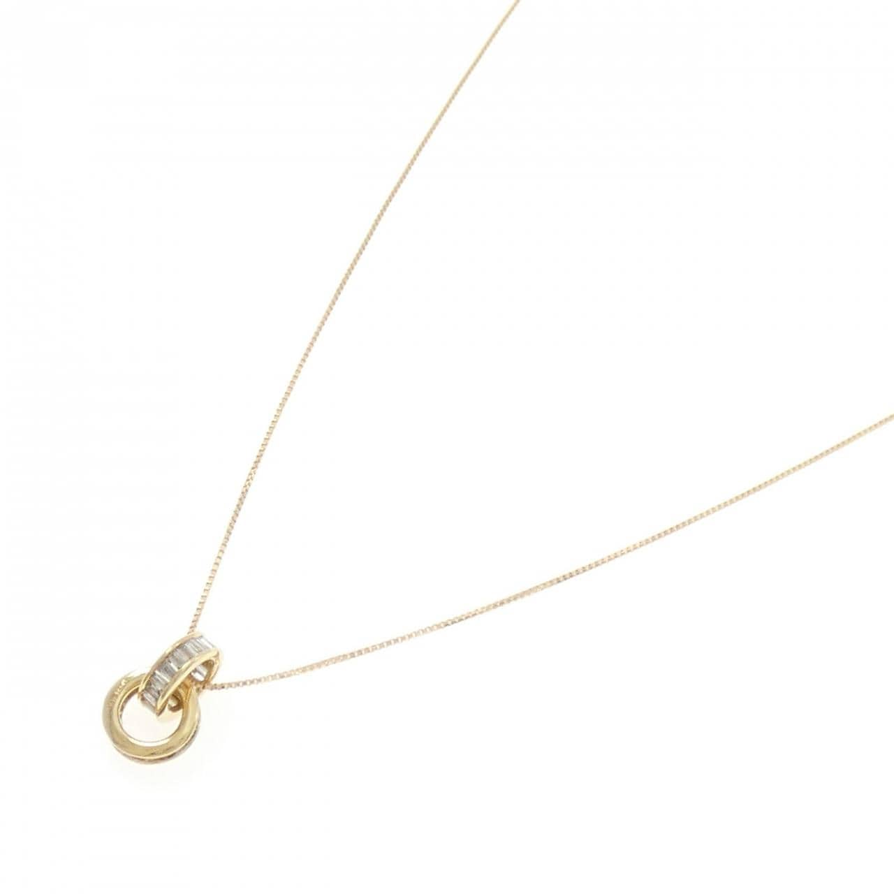 K18YG ダイヤモンド ネックレス 0.45CT