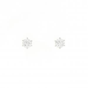 【リメイク】PT900/ST ダイヤモンド ピアス 0.304CT 0.326CT F SI2 3EXT-EXT H&C