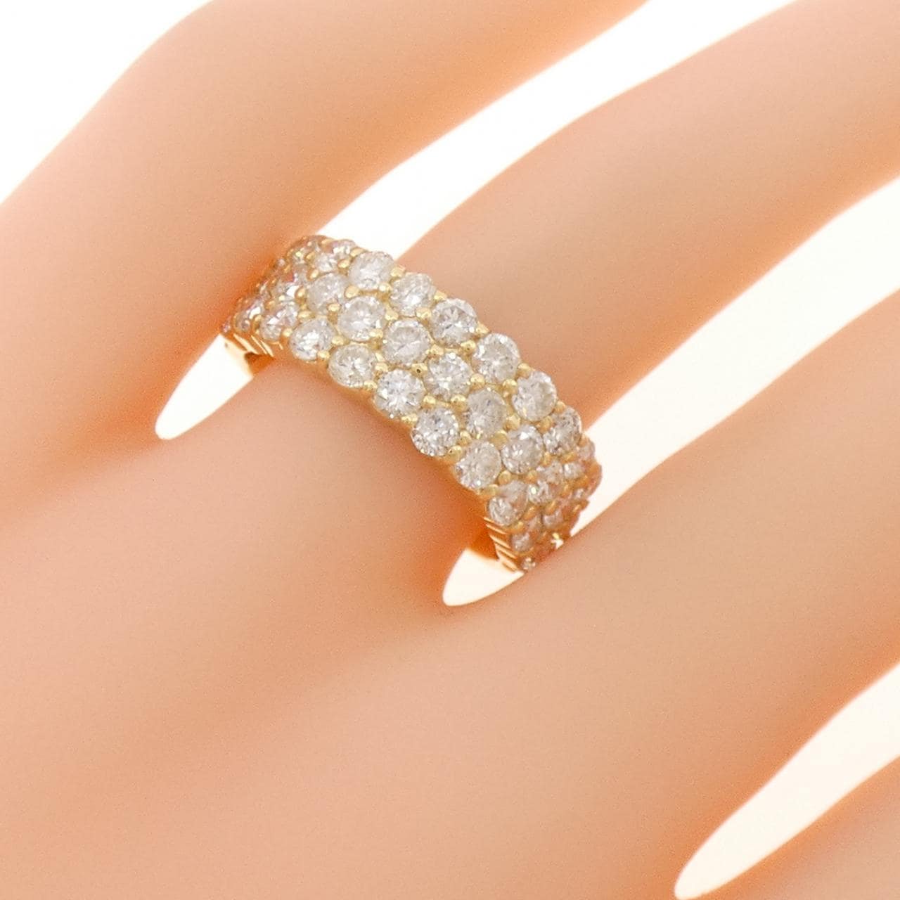 K18YG パヴェ ダイヤモンド リング 2.00CT