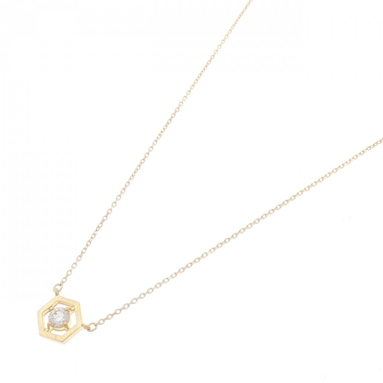 K18YG ダイヤモンド ネックレス 0.08CT