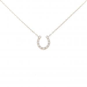 K10PG ホースシュー ダイヤモンド ネックレス 0.20CT