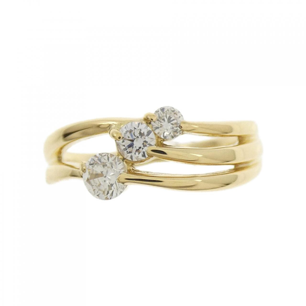 K18YG ダイヤモンド ピンキー リング 0.21CT