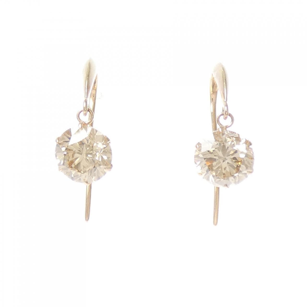 K18PG ダイヤモンド ピアス 1.80CT