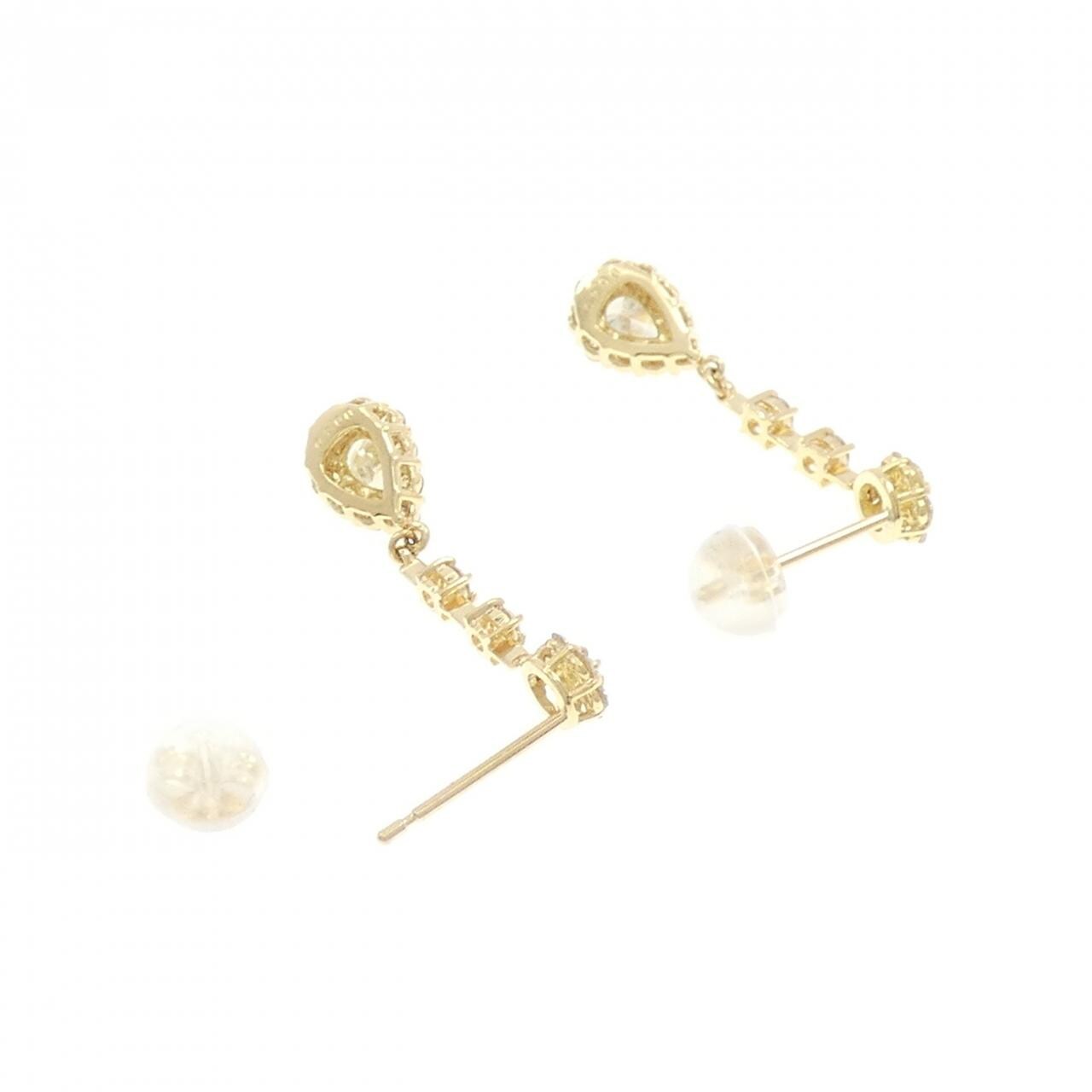 【新品】K18YG ダイヤモンド ピアス 0.80CT