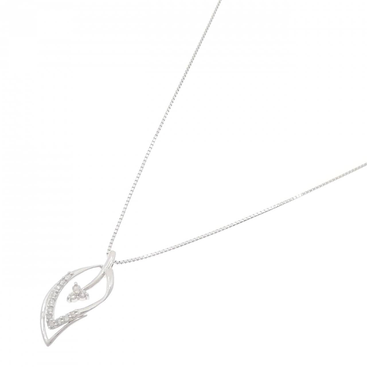 K18WG ダイヤモンド ネックレス 0.15CT