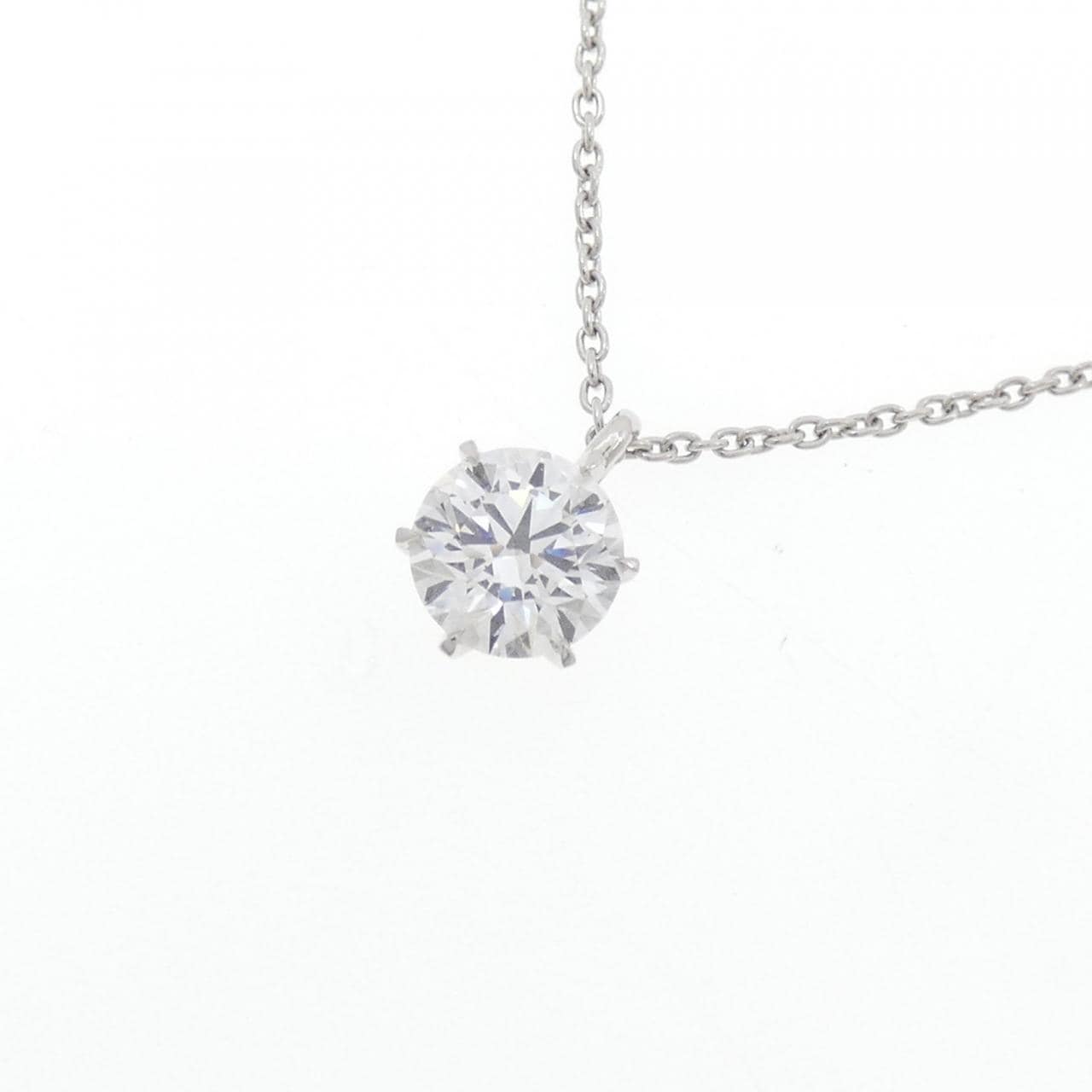 【リメイク】PT900/PT850 ダイヤモンド ネックレス 0.538CT D SI1 EXT H&C