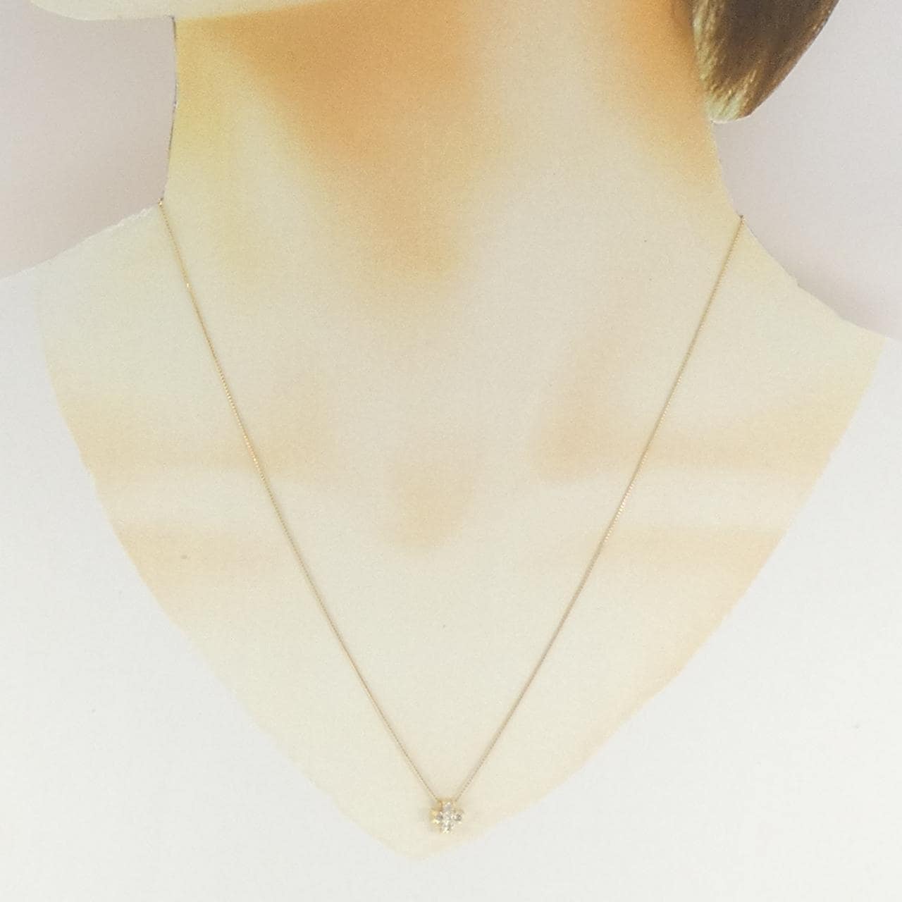K18YG ダイヤモンド ネックレス 0.22CT