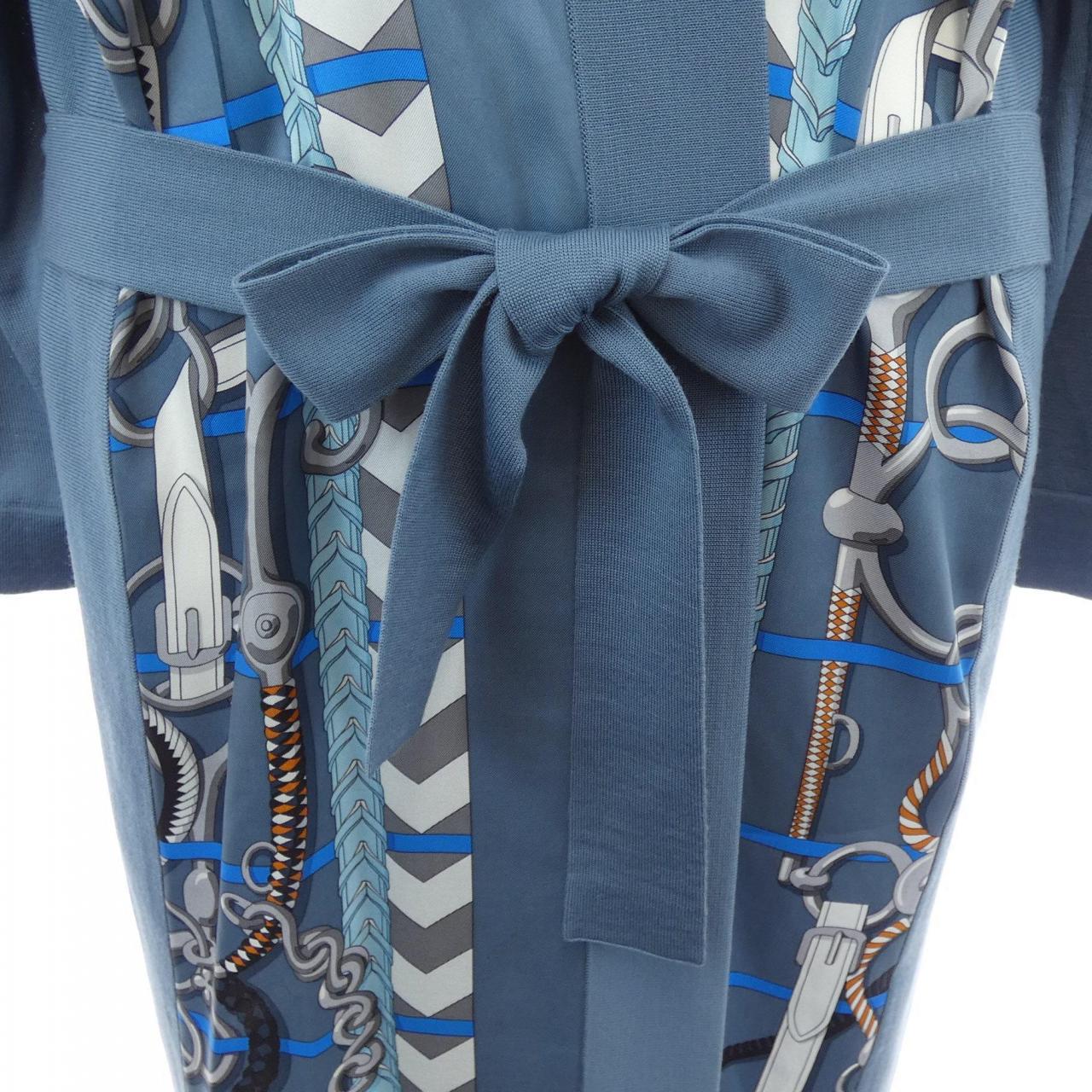 エルメス HERMES *87-7712 ツイルレーヌ ロングカーディガン