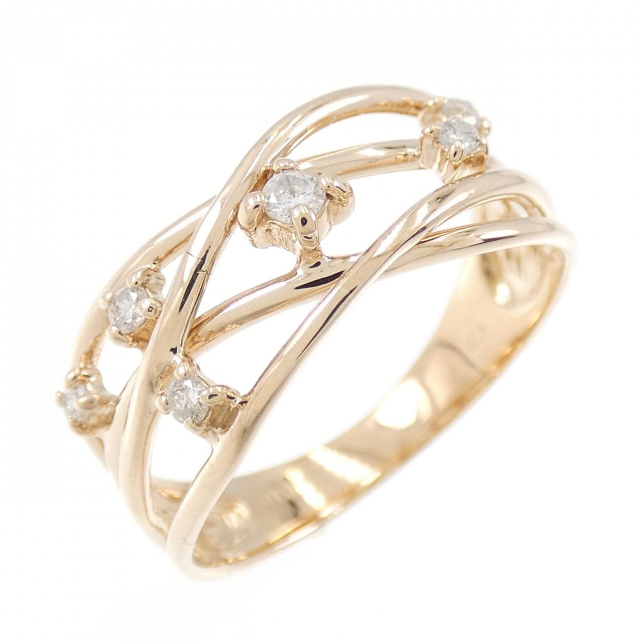 K18PG ダイヤモンド リング 0.10CT