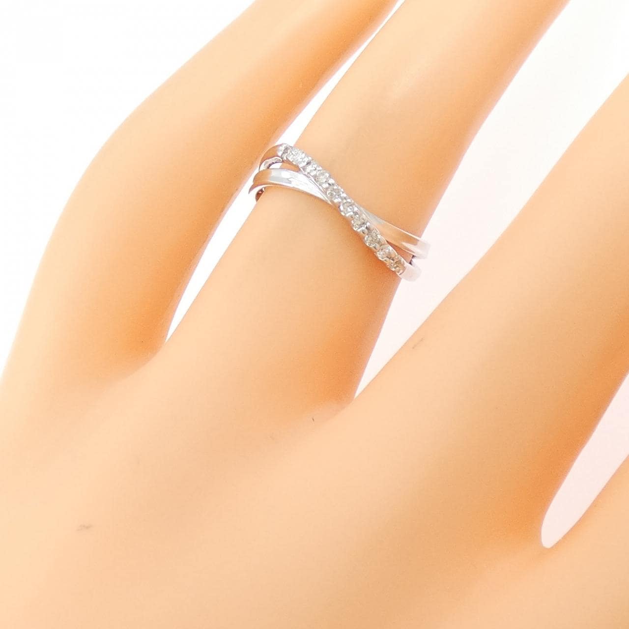 K18WG ダイヤモンド リング 0.10CT