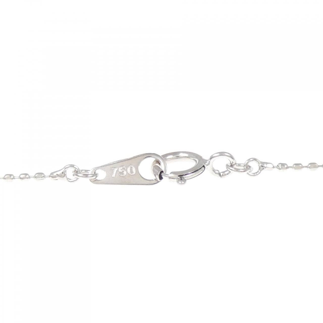 K18WG/750WG鑽石項鍊 0.30CT