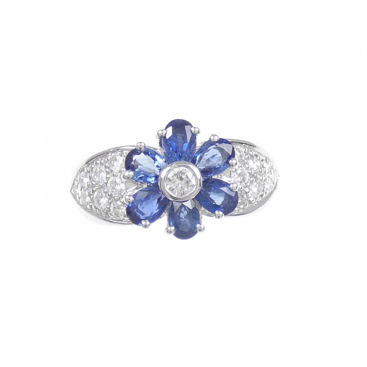 PT Flower Sapphire Ring 1.21CT