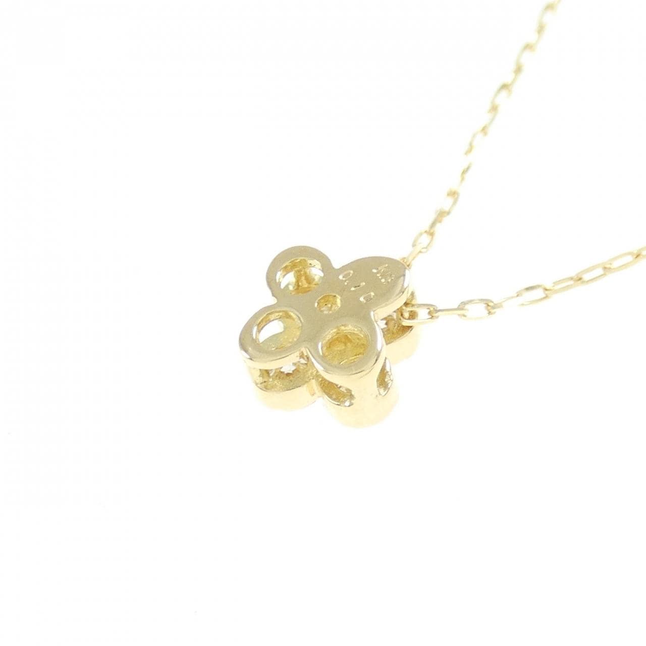 [BRAND NEW] K18YG Flower Diamond Necklace 0.10CT