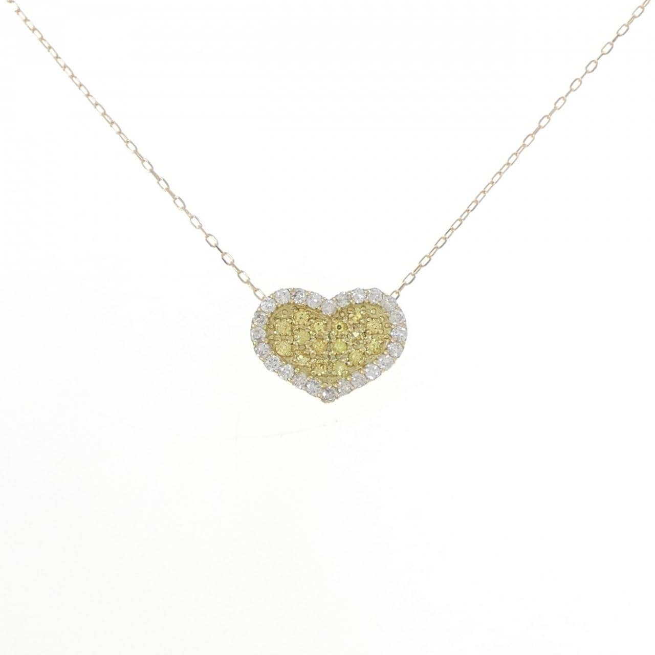 K18YG ハート サファイヤ ネックレス 0.15CT