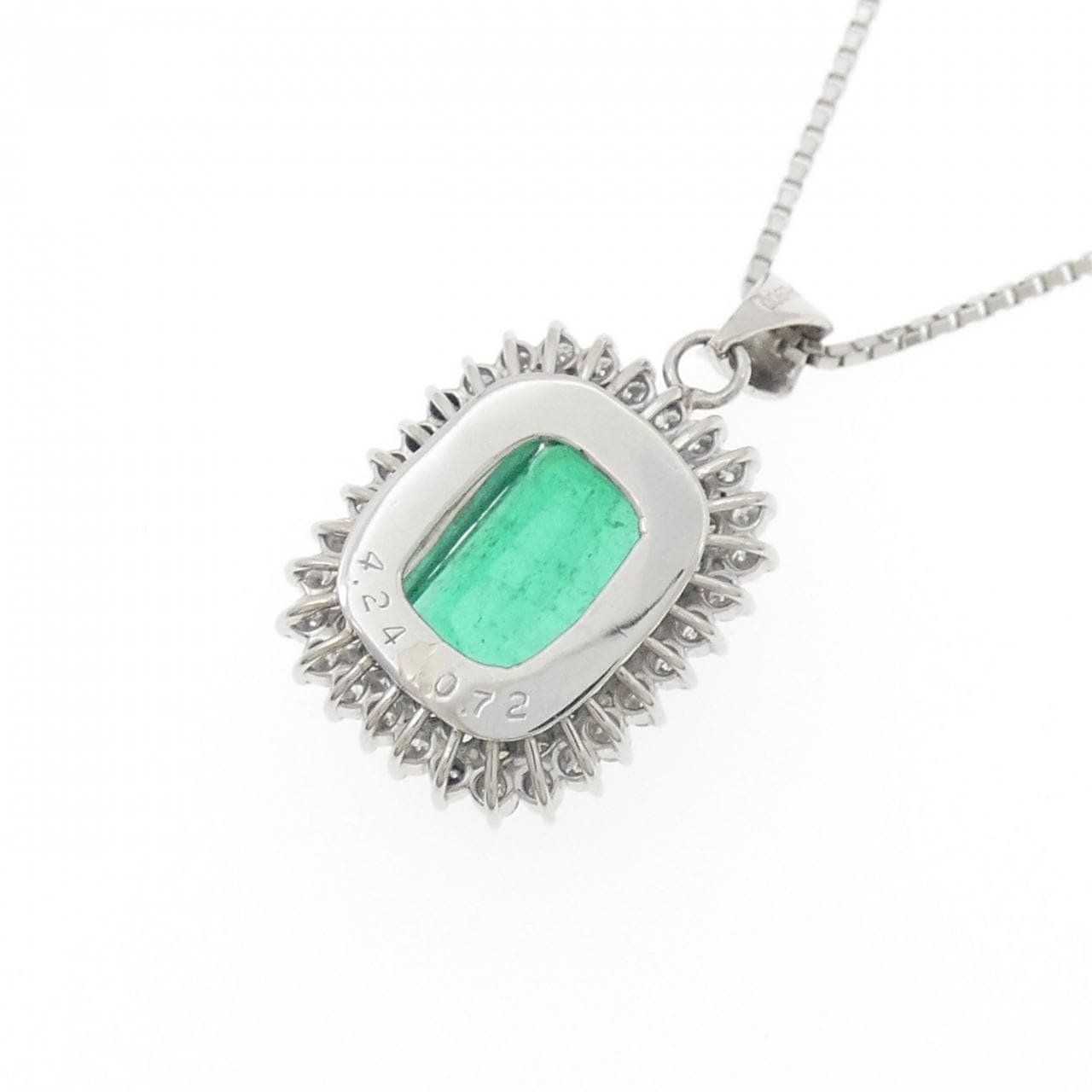 PT900/PT850 エメラルド ネックレス 4.24CT コロンビア産