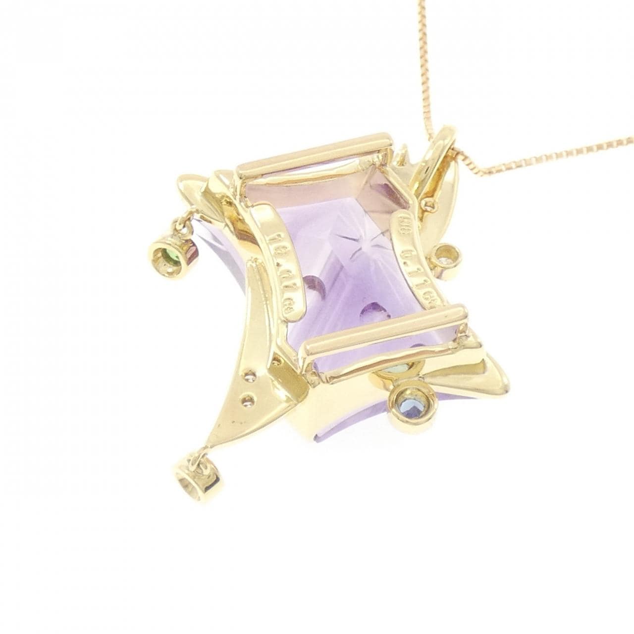K18YG アメジスト ネックレス 16.01CT
