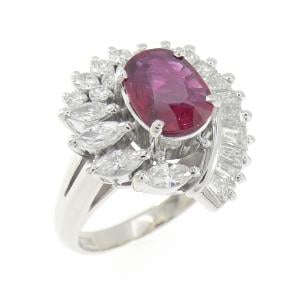 PT900 ルビー リング 1.26CT