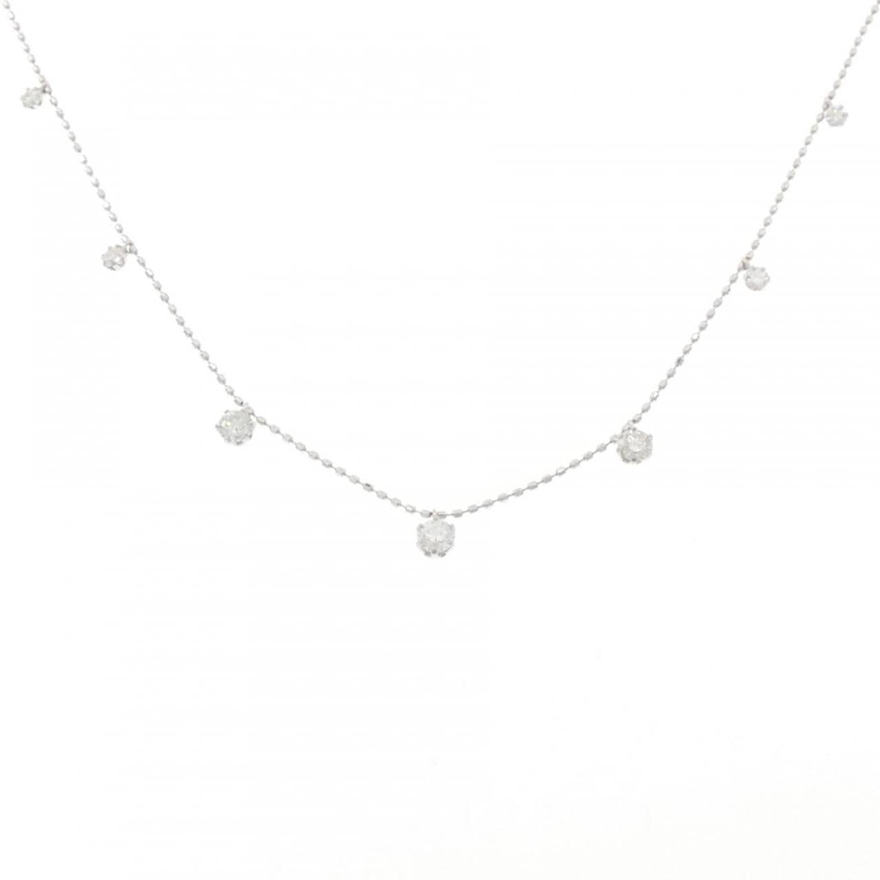 K18WG ダイヤモンド ネックレス 0.50CT