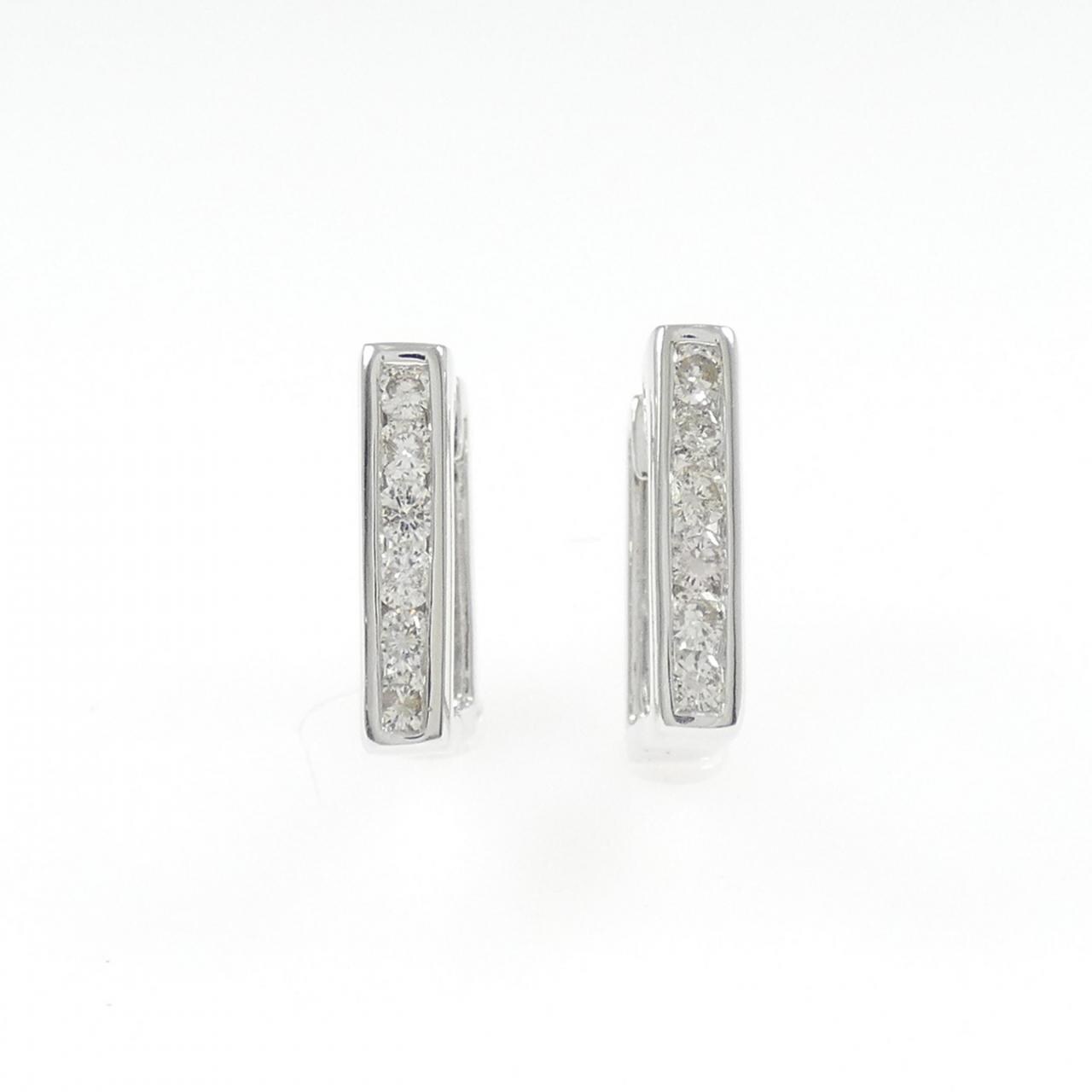 K18WG ダイヤモンド ピアス 0.36CT