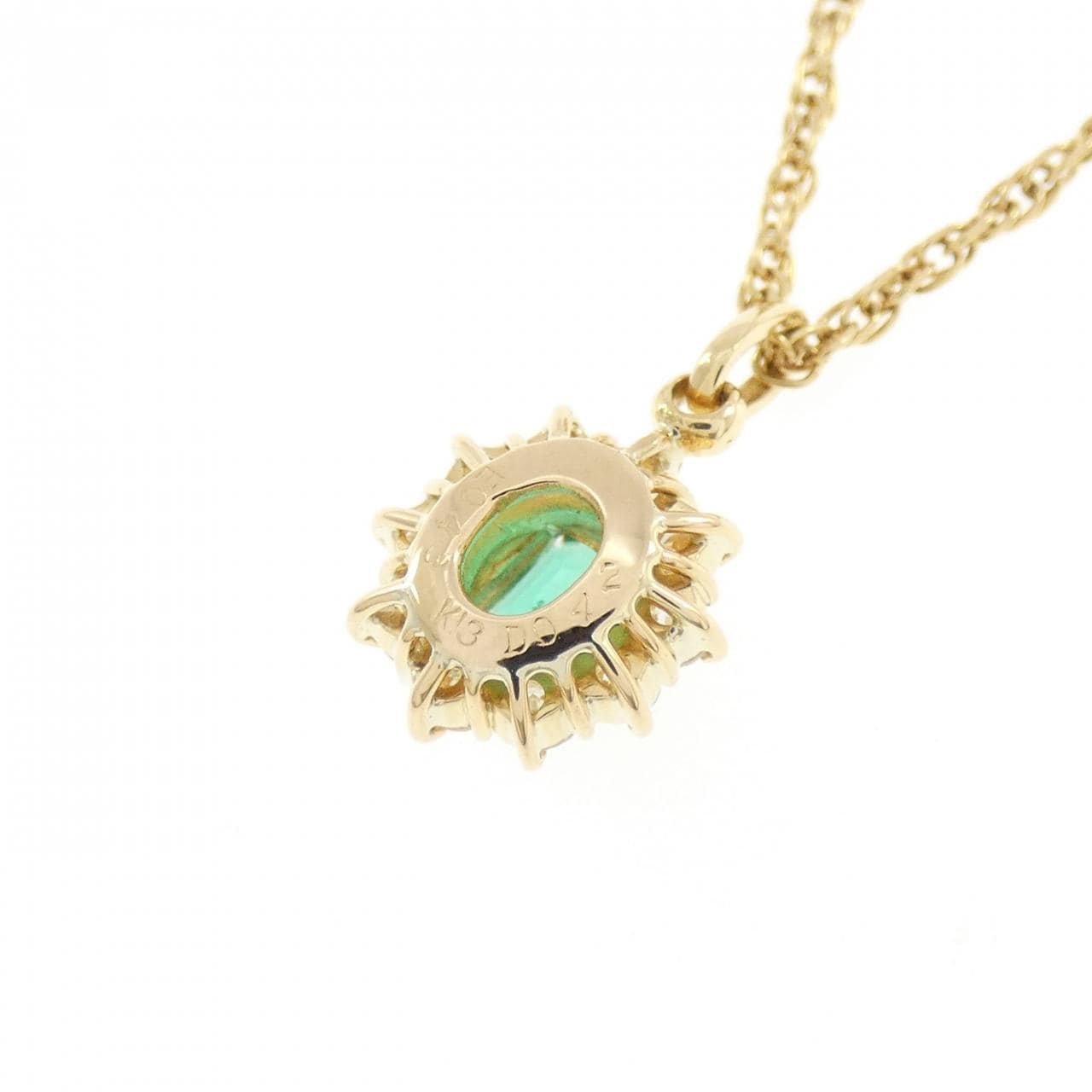 K18YG エメラルド ネックレス 0.43CT