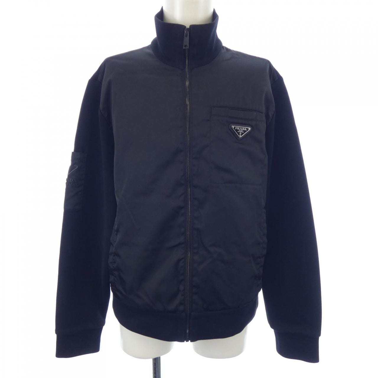 プラダ PRADA トライアングルロゴ ナイロンディテールフリースジャケット UJL189 S212 1YFJ ブルゾン