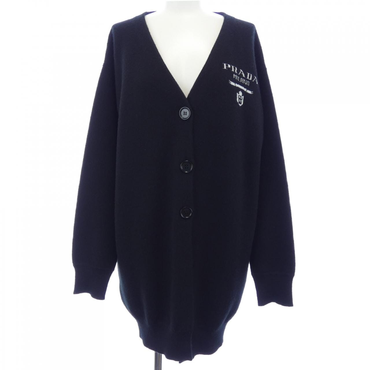 プラダ PRADA インターシャ レタリングロゴ P25I86 S212 10F4 カーディガン