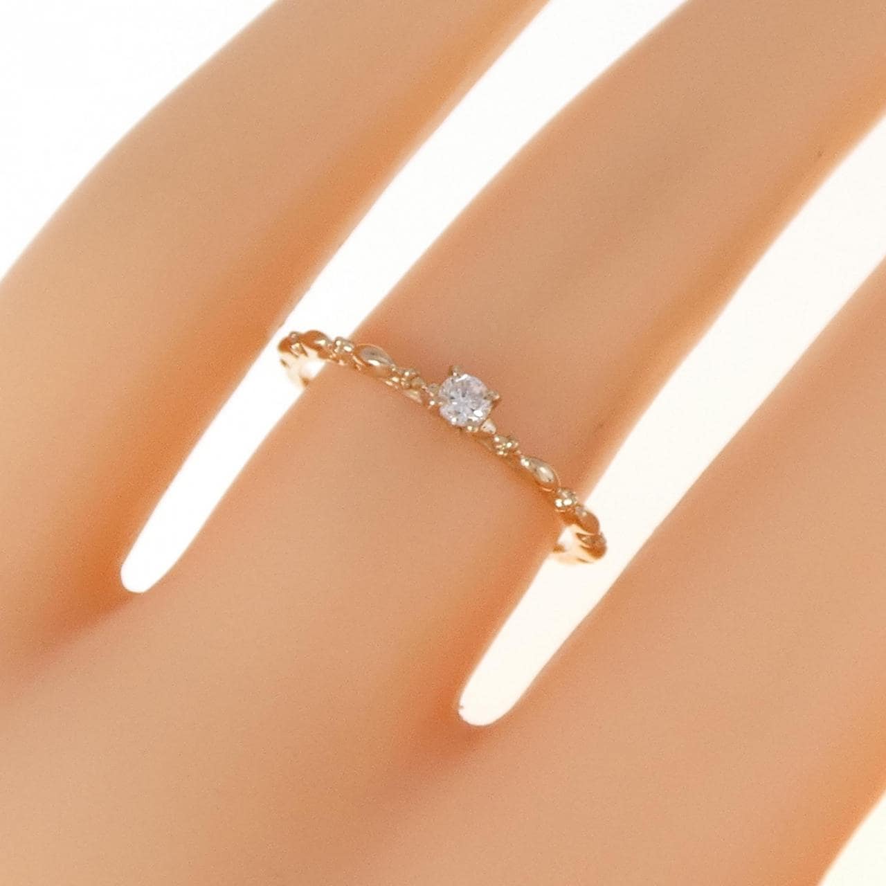 K18PG ダイヤモンド リング 0.07CT